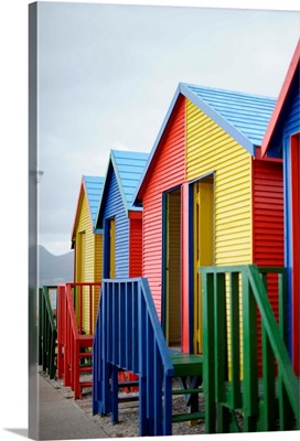 Colorful Strandhaeuser In Cape town, South Africa
