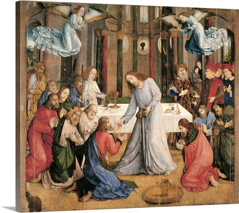 Communion of the Apostles, by Joost Van Wassenhove known as Giusto di Gand, 1473 - 1474 about, 15th Century, panel, cm 288...
