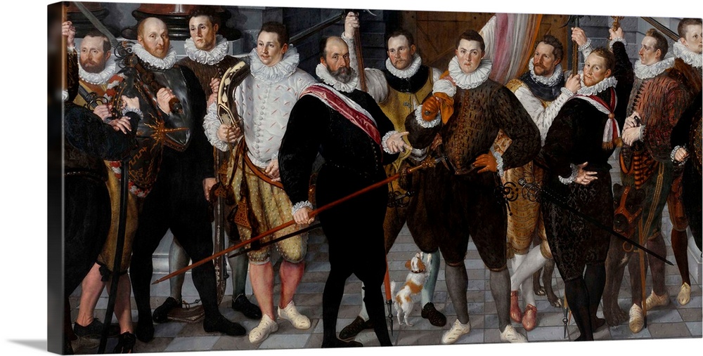Company of Captain Dirck Rosecrans and Lieutenant Pauw, by Cornelis Ketel, 1588, Dutch oil painting. Thirteen officers of ...