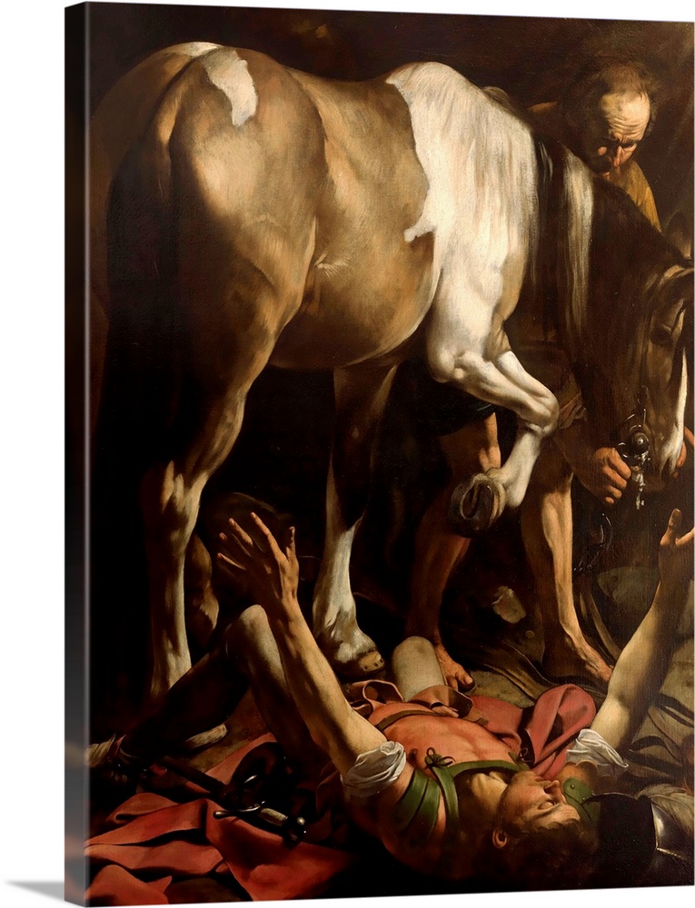 Conversion of St Paul, by Michelangelo Merisi known as Caravaggio, 1600 - 1601 about, 17th Century, oil on canvas, cm 230 ...