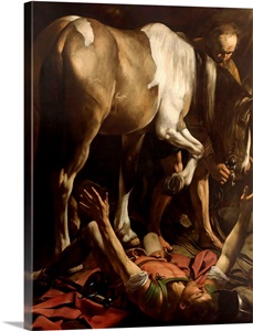 Conversion of St. Paul, by Caravaggio, c. 1600-1601. Santa ...