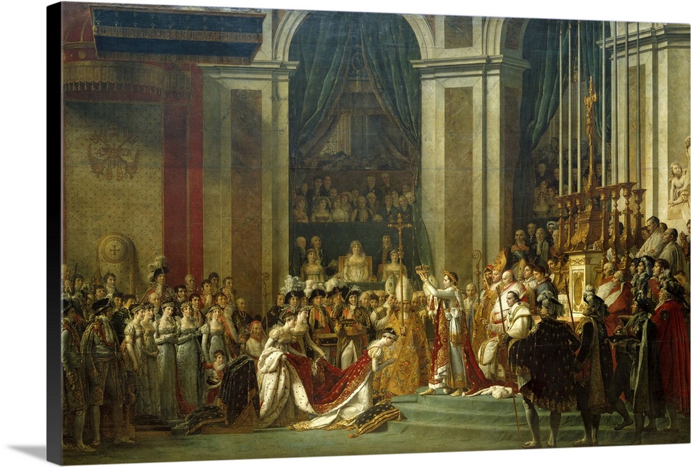 Jacques Louis David, French School. The Consecration of the Emperor Napoleon and the Coronation of Empress Josephine on De...