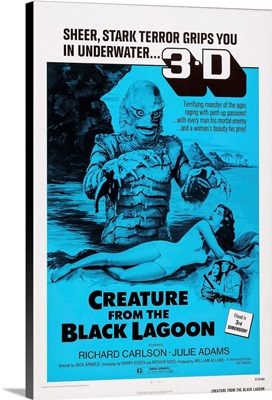Creature From The Black Lagoon, L-R: Julie Adams, Richard Carlson On Poster Art, 1954