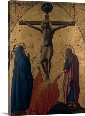 Crucifixion (from Pisa Polyptych), by Masaccio, 1426. Capodimonte, Naples, Italy