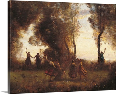 Dance of the Nymphs, by Jean-Baptiste-Camille Corot, c. 1860-1865, detail