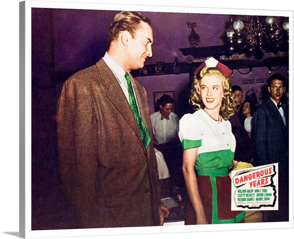 Dangerous Years, US Lobbycard, From Left: Donald Curtis, Marilyn Monroe, 1947.