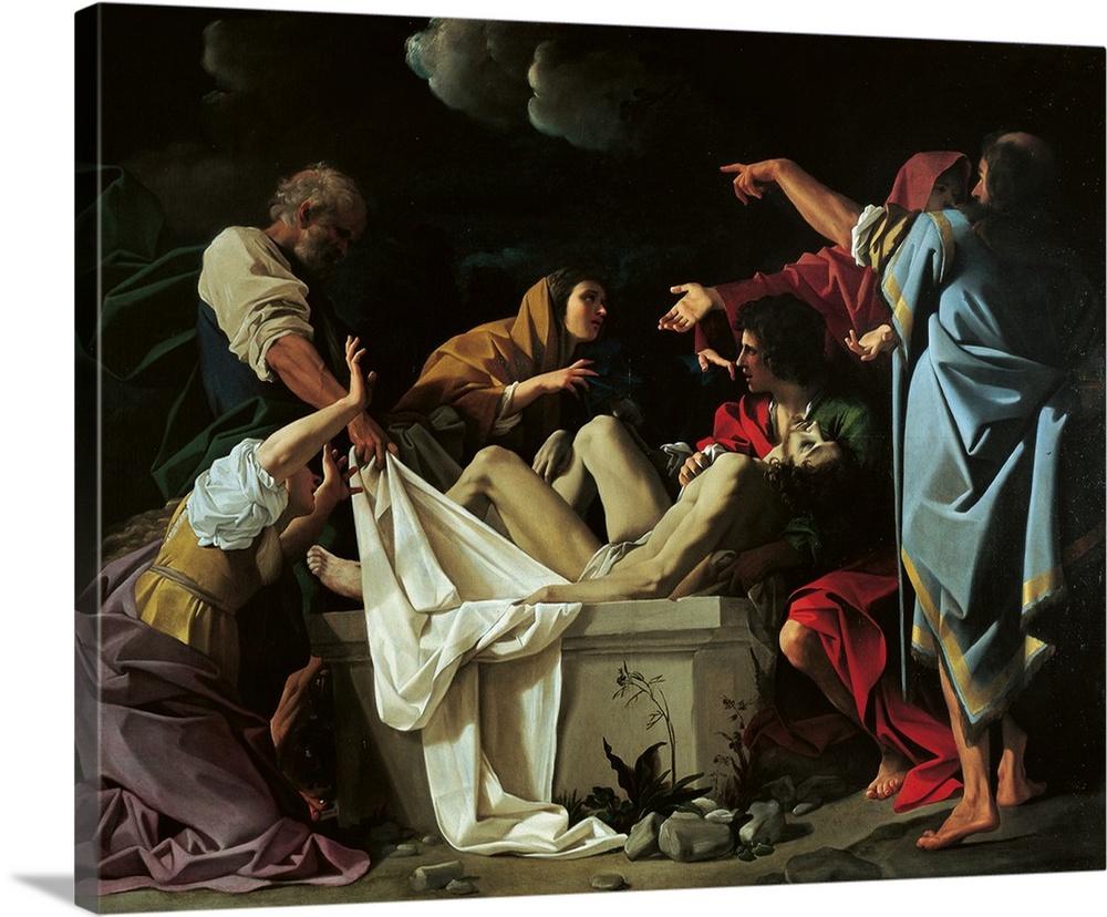 The Deposition, by Bartolomeo Schedoni, 1613 - 1614 about, 17th Century, oil on panel, cm 228 x 283 - Italy, Emilia Romagn...