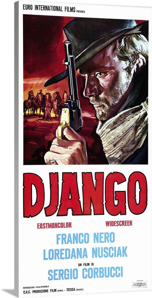 Django, Italian Poster Art, Franco Nero, 1966.