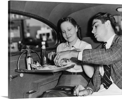 Drive-in restaurant in Hollywood, Los Angeles, June 29, 1938