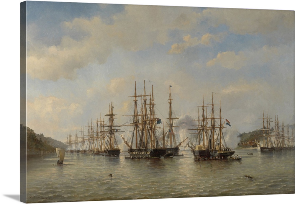 Dutch, English, French and American Squadrons in Japanese Waters during the Expedition, Sept. 1864, by Jacob van Heemskerc...