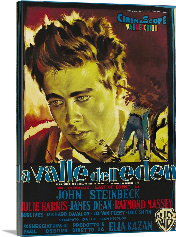 East Of Eden (aka La Valle Dell'Eden), James Dean On Italian Poster Art, 1955.