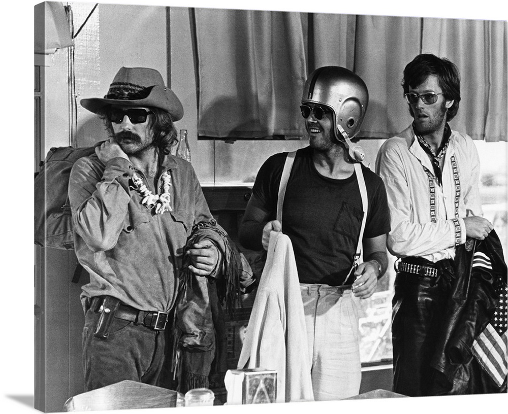 EASY RIDER, from left, Dennis Hopper, Jack Nicholson, Peter Fonda, 1969