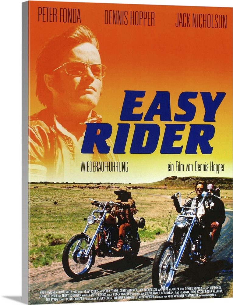 Easy Rider, Top And Lower Right: Peter Fonda On German Poster Art, 1969.