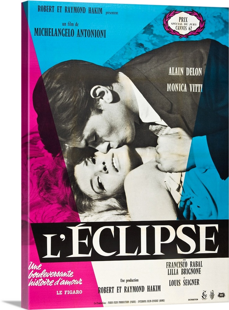 Eclipse, (aka L'Eclipse, From Top: Alain Delon, Monica Vitti On French Poster Art, 1962.