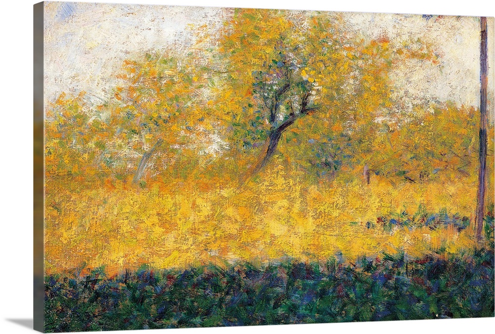 Edge of Wood, Springtime, by Georges Seurat, 1882 - 1883 about, 19th Century, canvas, cm 16 x 25 - France, Ile de France, ...