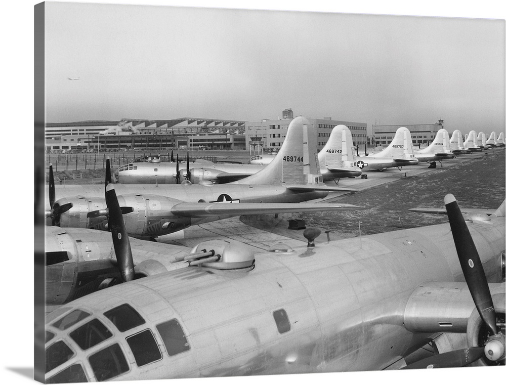 Eleven B-29'S In Boeing-Wichita Assembly Factory Awaiting Final Flight Tests.