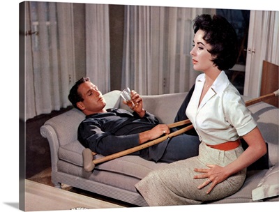 Elizabeth Taylor and Paul Newman in Cat On A Hot Tin Roof - Movie Still