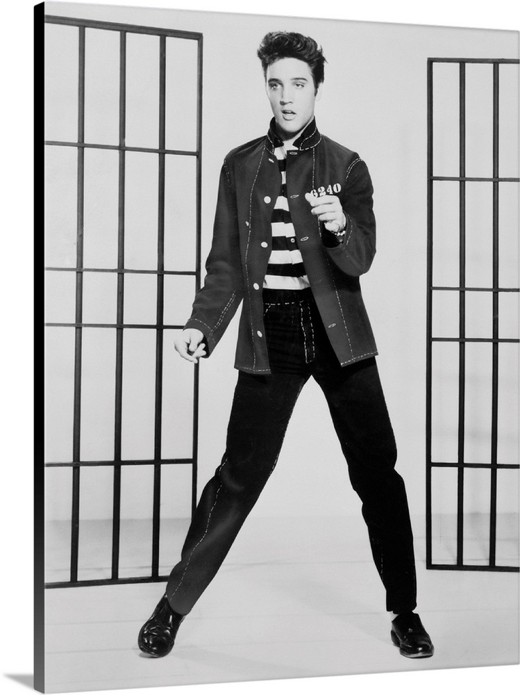 Elvis Presley (1935-1977), publicity still from JAILHOUSE ROCK. 1957.