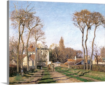 Entrance to the Village of Voisins, by Camille Pissarro, 1872. Musee d'Orsay