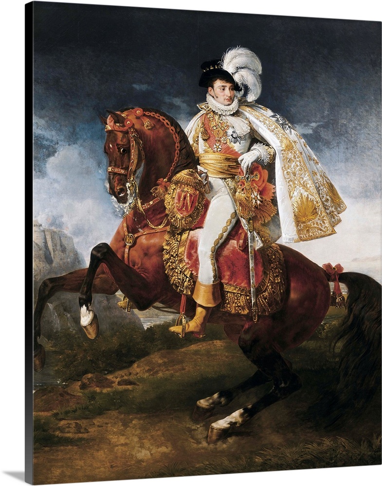 GROS, Antoine Jean, Baron (1771-1835). Equestrian Portrait of Jerome Bonaparte. 1808. Oil on canvas. FRANCE. Versailles. N...
