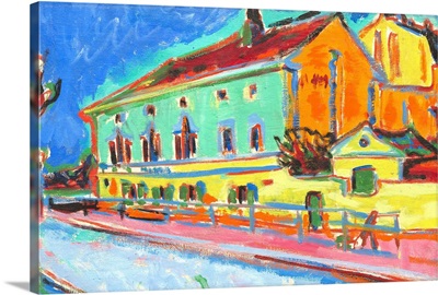 Ernst Ludwig Kirchner, by Houses in Dresden, 1909-10, German painting