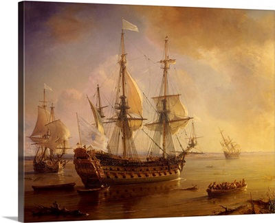 Expedition de Robert Cavelier de La Salle to Louisiana in 1684, By Gudin Theodore