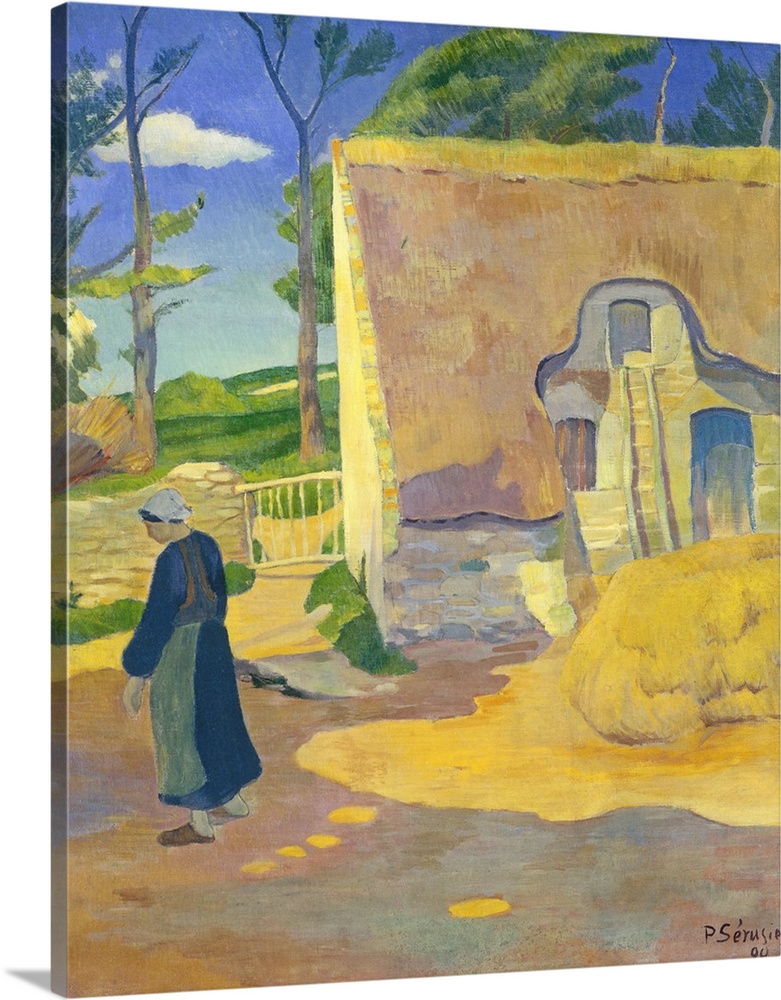 Farmhouse at Le Pouldu, by Paul Serusier, 1890, French post-impressionist painting, oil on canvas. As a younger artist, Se...