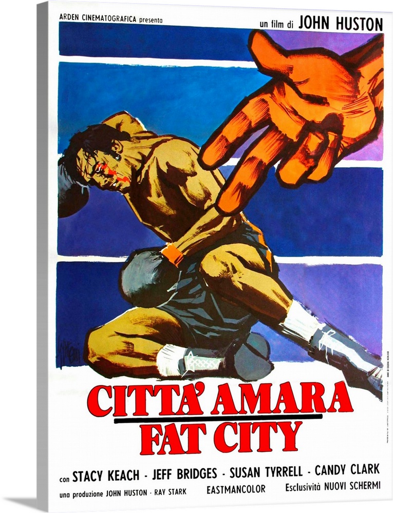 Fat City, (aka Citta' Amara), Italian Poster Art, 1972.