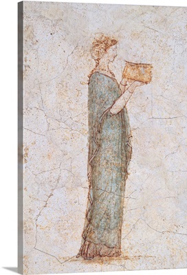 Female Figure Holding a Vase, 25 A.D. Ancient Roman painting. Palazzo Massimo, Rome