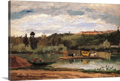 Ferry at Varenne Saint Hilaire, by Camille Pissarro, 1864. Musee d'Orsay, Paris, France