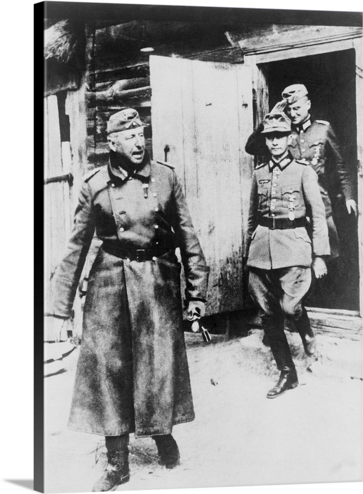 Field Marshall Erich Von Manstein With German Military Men On Inspection Tour In Russia