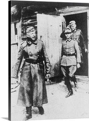 Field Marshall Erich Von Manstein With German Military Men On Inspection Tour In Russia
