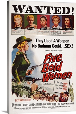 Five Bold Women, US Poster Art, 1960