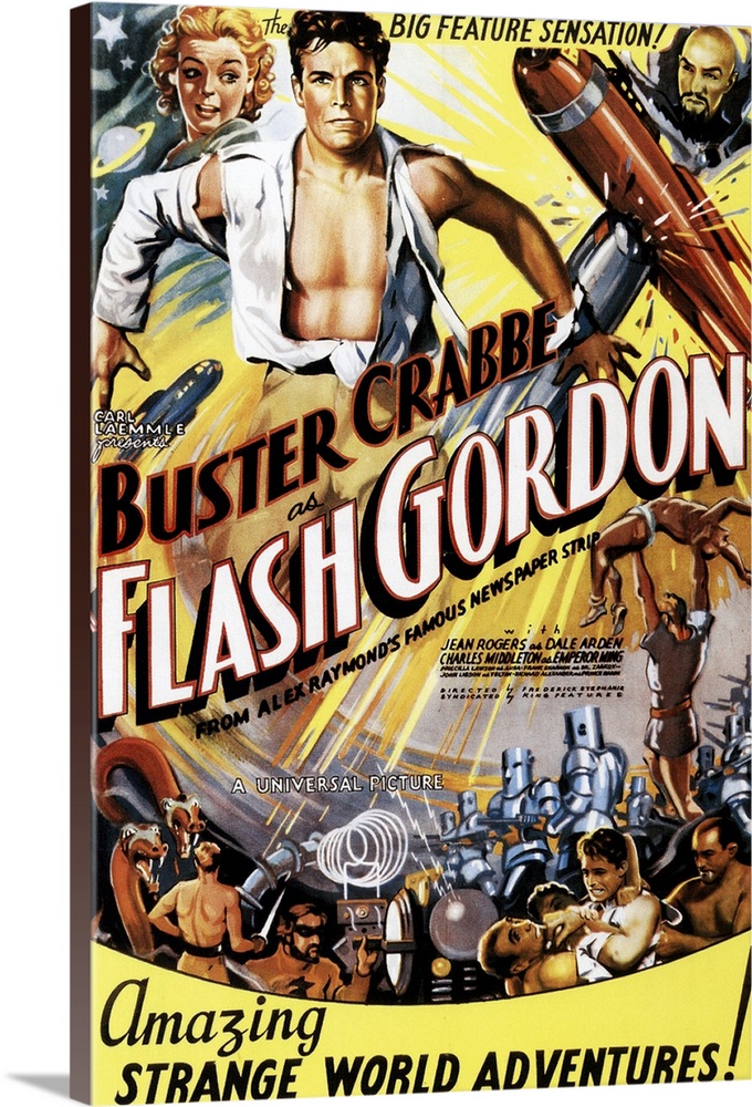 FLASH GORDON, Jean Rogers, Larry ''Buster'' Crabbe, Charles Middleton, 1936