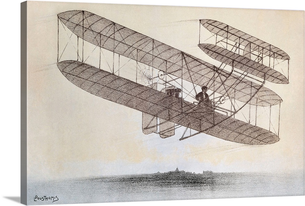 Flight carried out by one of the Wright brothers plane models