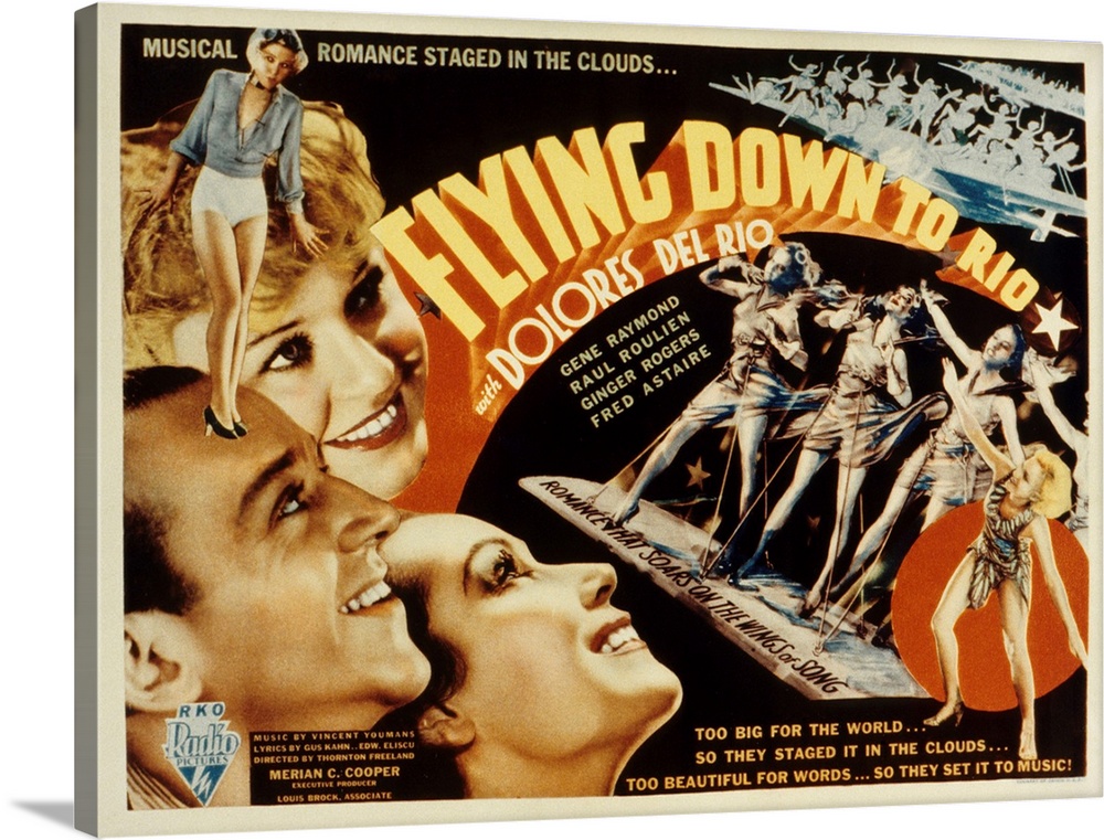 Flying Down To Rio Vintage Movie Poster Wall Art Canvas Prints Framed Prints Wall Peels Great Big Canvas