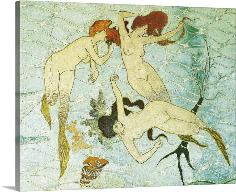 CASAS i CARBO, Ramon (1866-1932). Fonda Espana. Mermaid's Room. 1899. SPAIN. Barcelona. Fonda Espana. Modernism. Painting. -