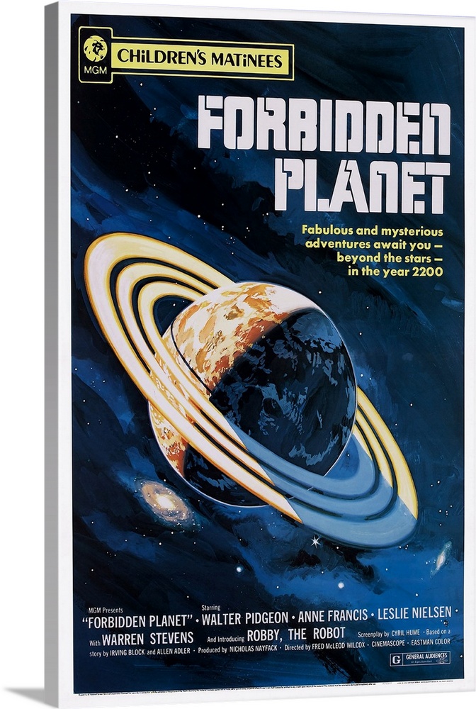 FORBIDDEN PLANET, 1972 re-release poster, 1956.