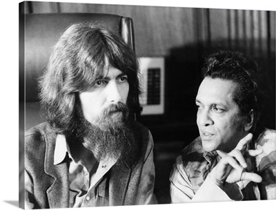 Former Beatle George Harrison (left) and Indian musician Ravi Shankar