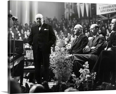 Former Prime Minister Winston Churchill opening General Election campaign at Leeds