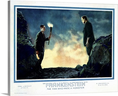 Frankenstein, US Lobbycard, Colin Clive, Boris Karloff, 1931