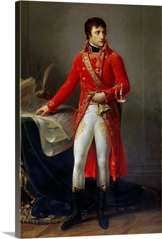 Full length Portrait of Napoleon Bonaparte as First Consul, 1802, by Antoine Jean Gros, French School. Originally oil on c...