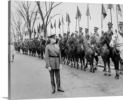 General John Pershing reviewing Buffalo Soldiers