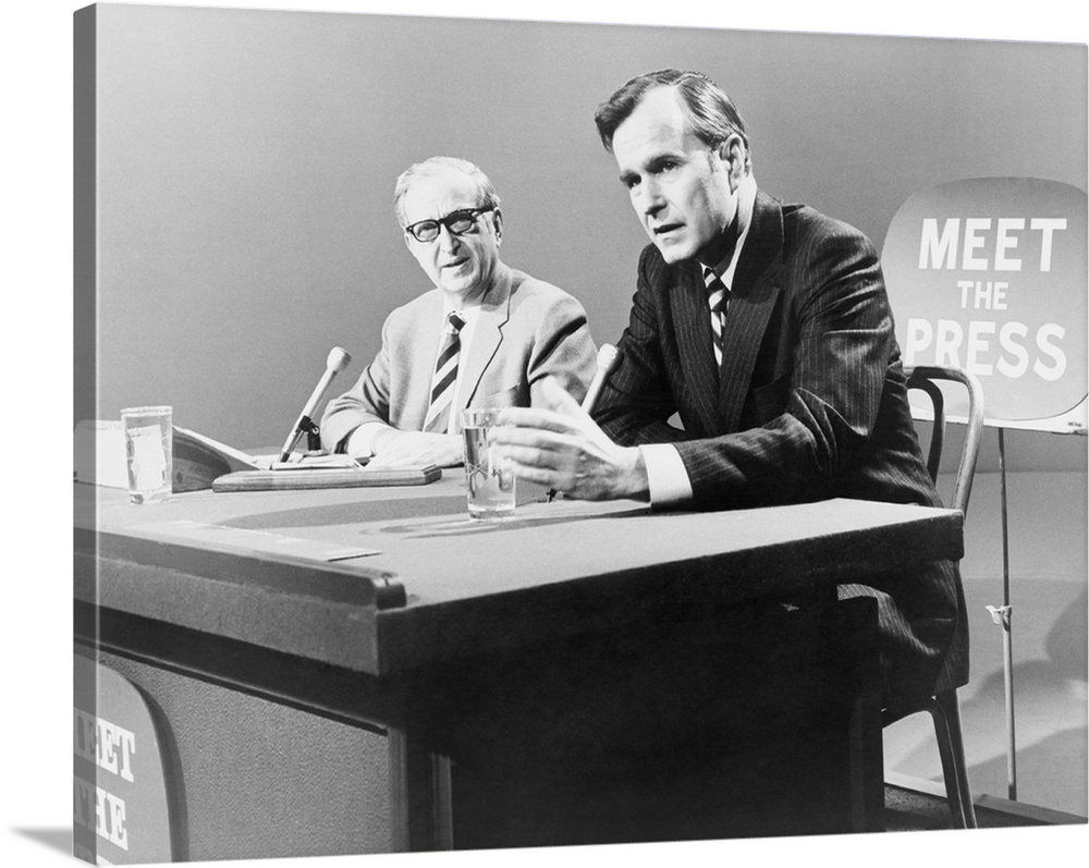 George H. W. Bush on 'meet the Press' TV program in 1971. The future U.S. President was then the Ambassador to the United ...