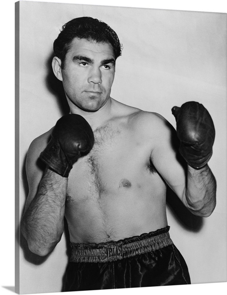 German boxer Max Schmeling in a boxing pose in 1938. On June 22, 1938 he lost in a rematch with American Joe Louis.