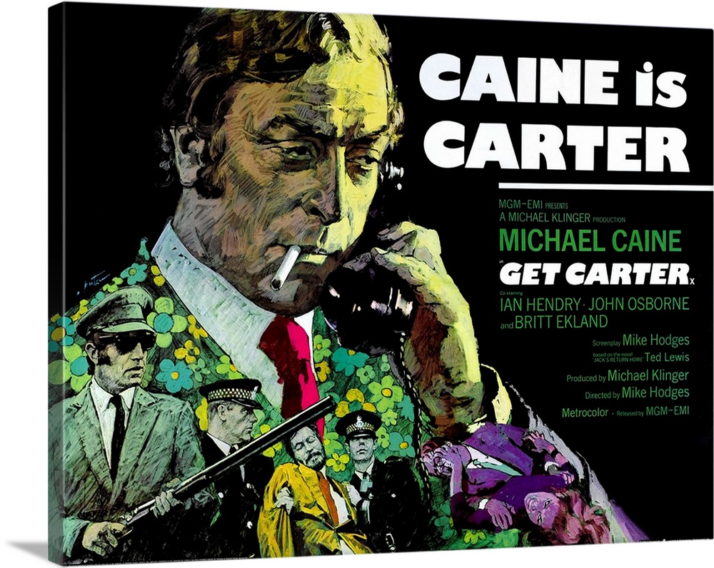 Get Carter, British Poster, Michael Caine, 1971.