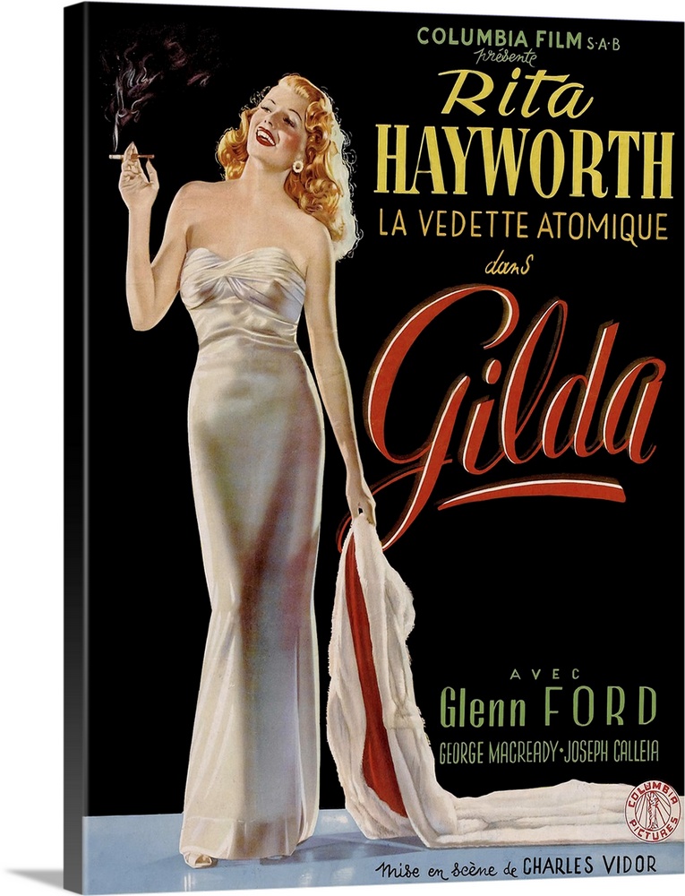 Gilda, Belgian Poster, Rita Hayworth, 1946.