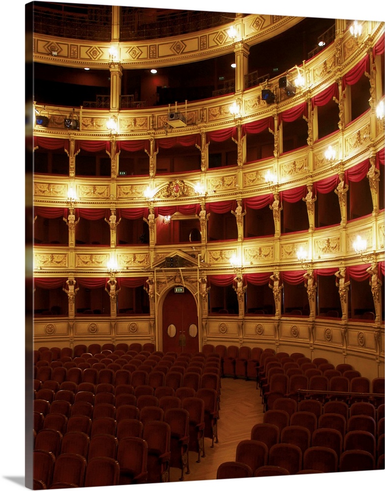 Giuseppe Verdi Municipal Theater (formerly the Grand Theater) in Trieste, by Giovanni Antonio Selva, 1798 - 1081, 18th Cen...