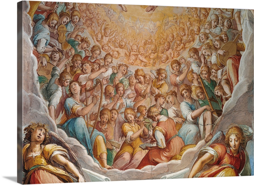 Glorification of the Most Holy Trinity, by Bernardino Poccetti, 16th c. Florence, Italy Wall Art