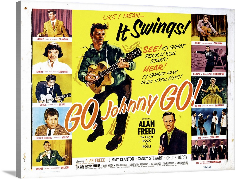 Go, Johnny, Go!, Jimmy Clanton, Sandy Stewart, Chuck Berry, Ritchie Valens, Jackie Wilson, Eddie Cochran, Harvey Fuqua, Jo...